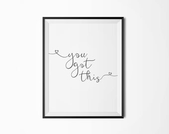 Positive thinking, Motivational poster, Printable poster, Wall art, Instant download, Printable quote, Digital poster, Scandinavian poster