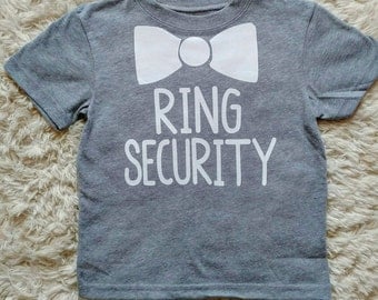 Ring Security ring bearer shirt// wedding party// boys, toddler, kids