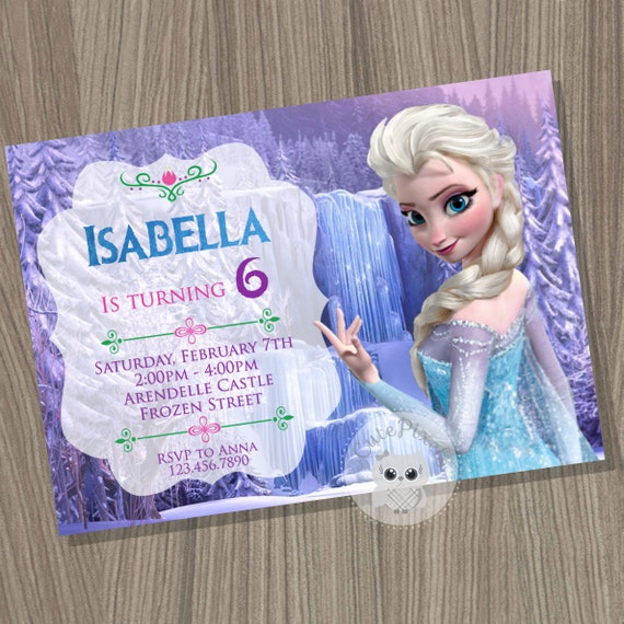 Frozen Invitation Disney Frozen Elsa Invitation disney