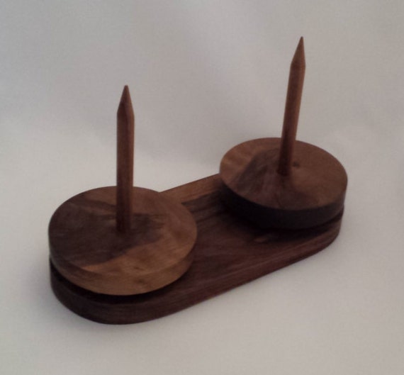 Double Yarn Ball holder by PapaJacksWoodworks on Etsy