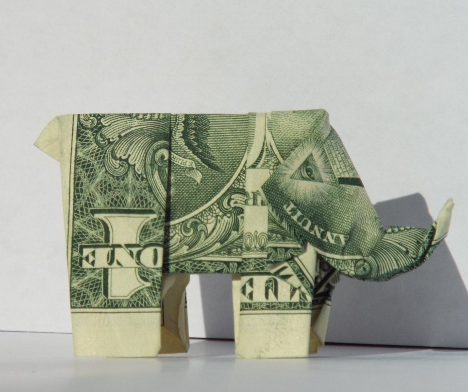 origami elephant dollar