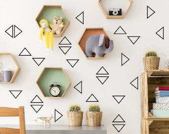 Triangle nursery wall decal, Wall decals nursery, Triangle vinyl decals, Triangle decal, Triangle stickers, confetti decals #68