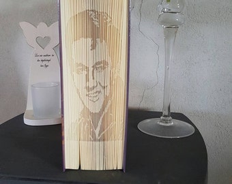 Book folding pattern "Elvis Presley" cut and fold, measurements pattern