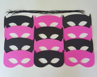 SALE!!!! BATMAN MASKS - Batgirl Masks - 0.75 each for 10 or more - Un-Assembled Mask Kit -Use as Favor or Mask - Batman Party, Batgirl Party
