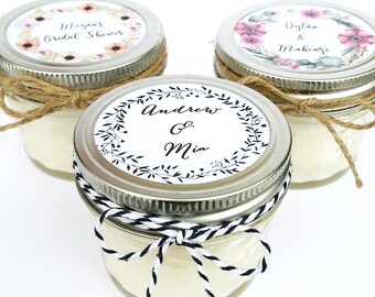 25 Wedding Favor Candles | Mason Jar Favors | Rustic Favors | Wedding Favors | Custom Wedding Favor | Baby Shower Favor | Custom Favors