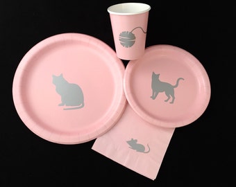 Cat Party Pack - Cats - Kitten Party - Cat Baby Shower - Kitten Birthday Party - Cat Party Decorations - Kitty Party - Kitty Birthday - Meow