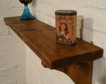 Rustic Wood Bookcase Shelf Reclaimed Barn Wood Look Primitive