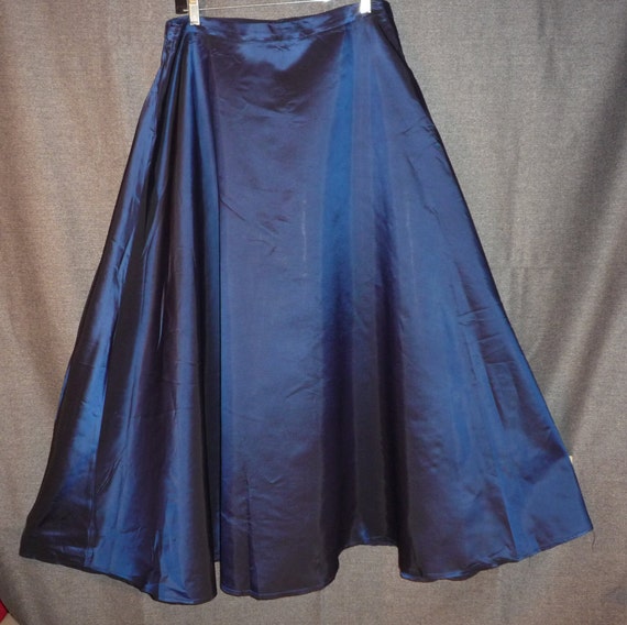 PRINCIPLES THAI SILK Skirt in Stunning Blue 39 inches long
