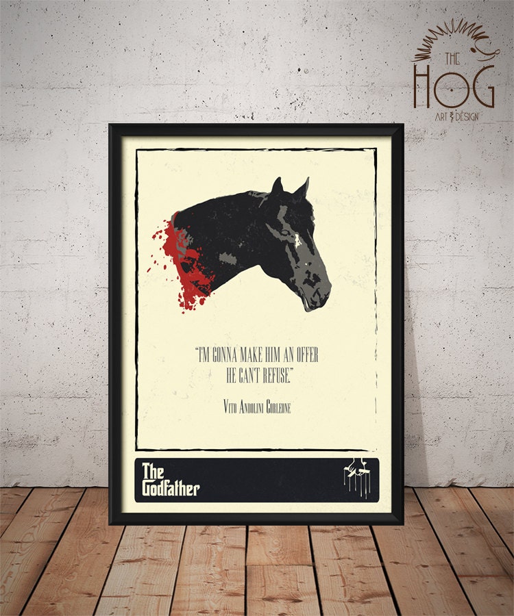 The Godfather Epic Horse Head Poster Unique Retro Movie