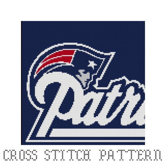 New England Patriots Football Cross Stitch Pattern Sports