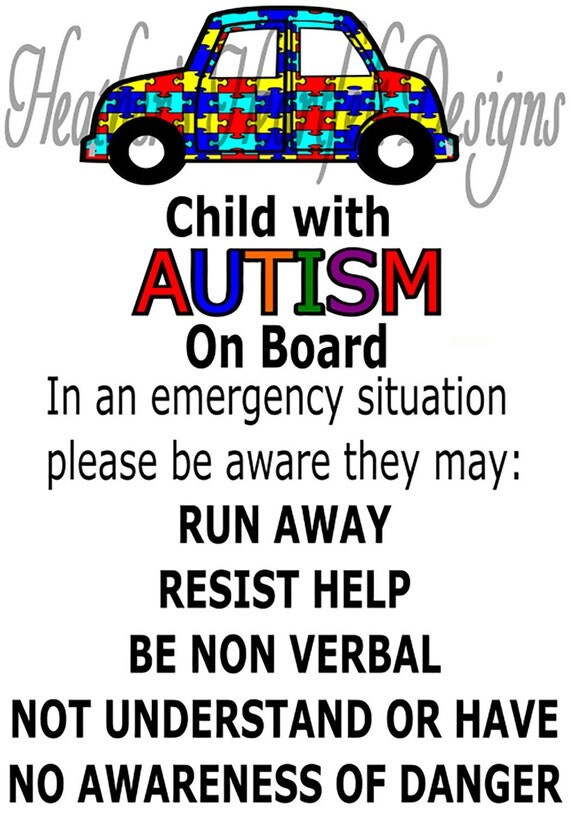 Autism Car Decal Autism House Decal Autism by HHeartfeltDesigns