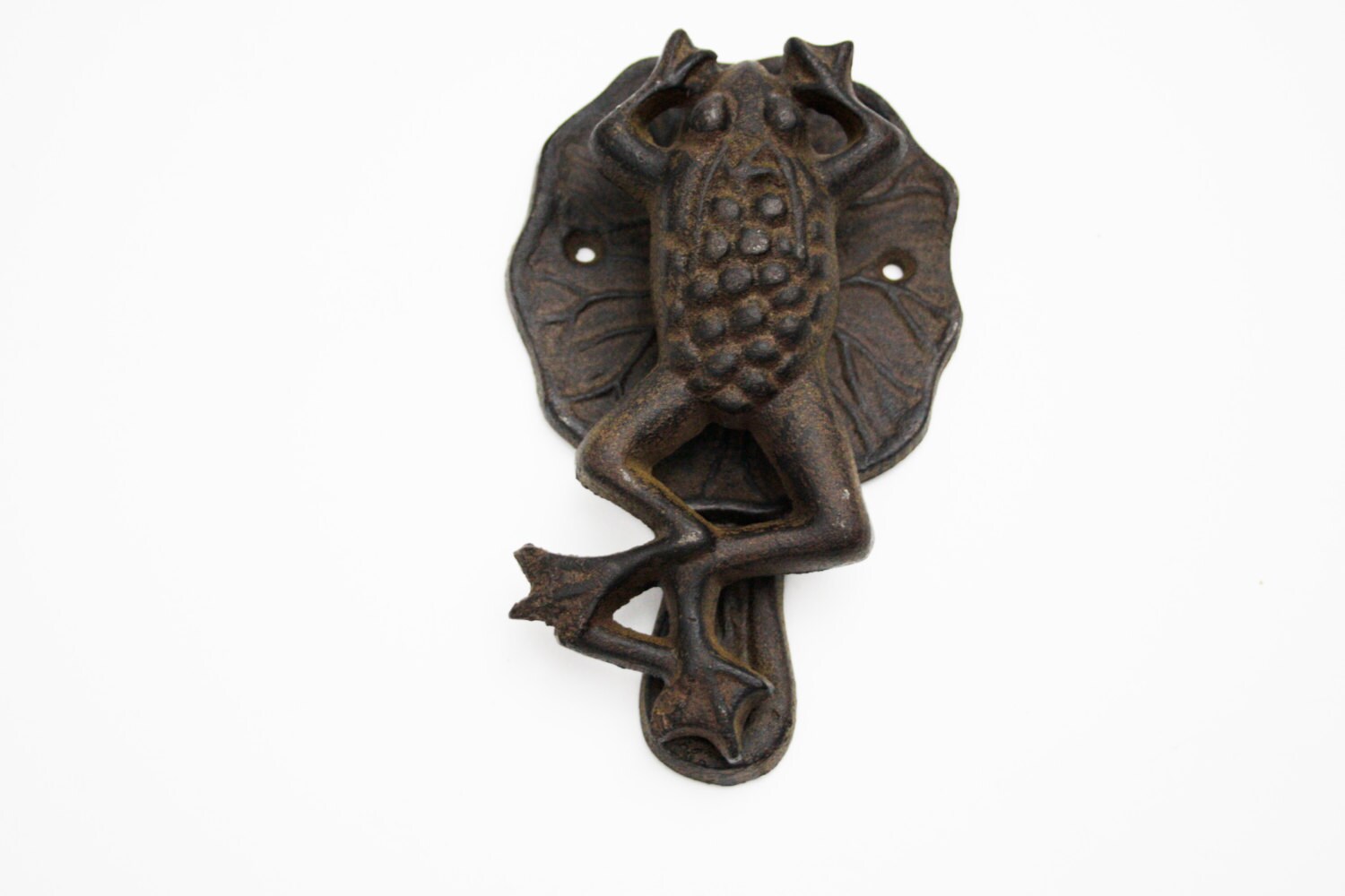Reserved for D BLACK FRIDAY SALE Vintage Cast Iron Frog Door