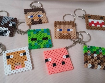 Perler Bead~Minecraft Keychains