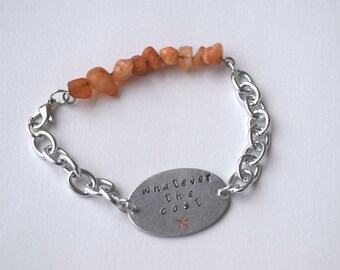Kingdom Hearts Terra Quote Handmade Silver Bracelet