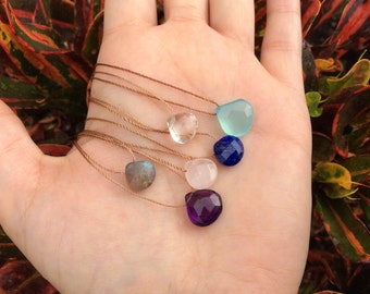 Natural Gemstone Choker for Women Crystal Choker Gift for her Gift for Wife Gift for Sister Gemstone Necklace Briolette Necklace Great Gift