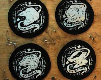 Harry Potter Houses Sew On Canvas Patches
