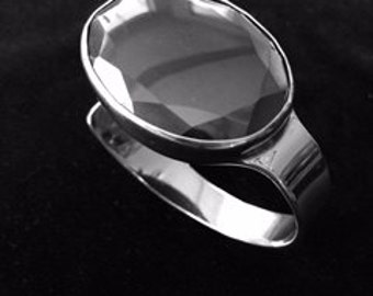 Facetted Hematite and Sterling Silver Bracelet