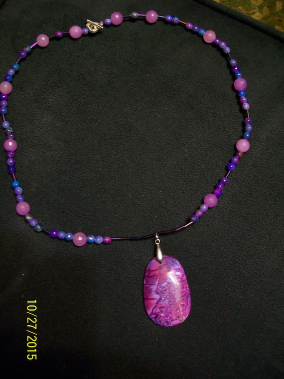 Purple Dragon Vein Necklace