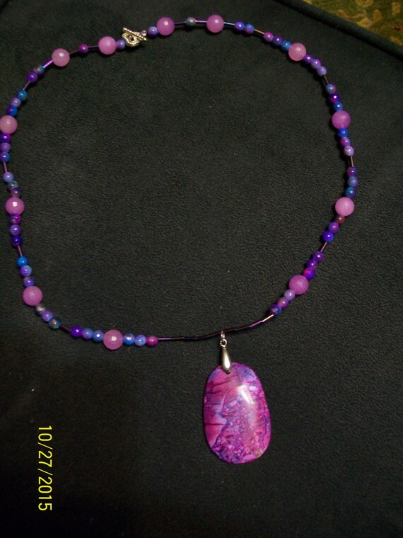 Purple Dragon Vein Necklace