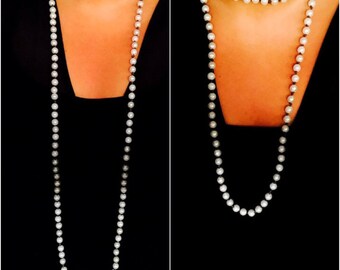 Double Wrap Leather Pearl Necklace