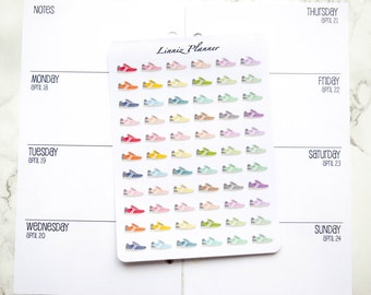 Mini Shoe Running Walking (matte planner stickers, perfect for planners)