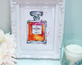 Chanel perfume bottle illustration