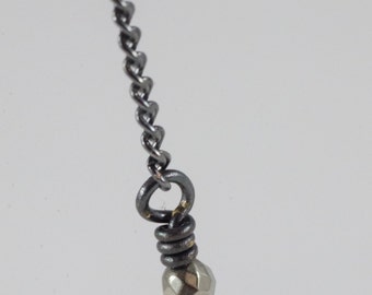 Matte Black Chain Drop Earring