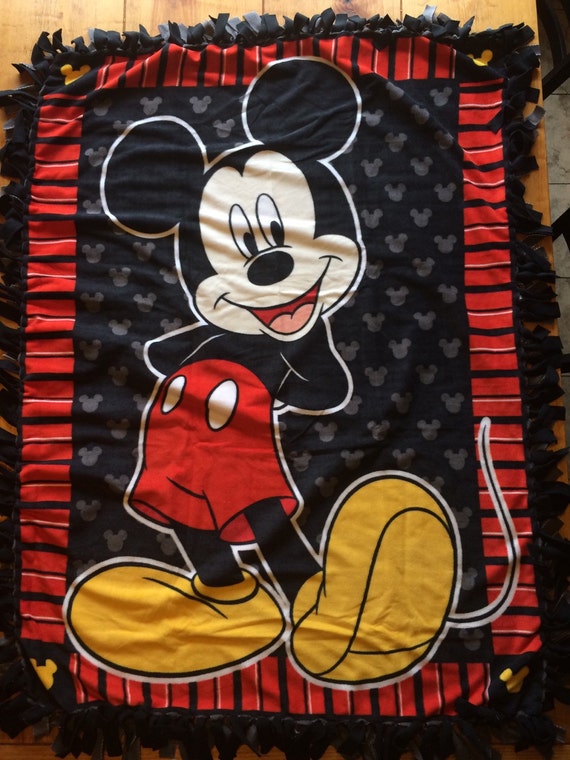 Fleece blanket made from licensed Disney Mickey Mouse fabric