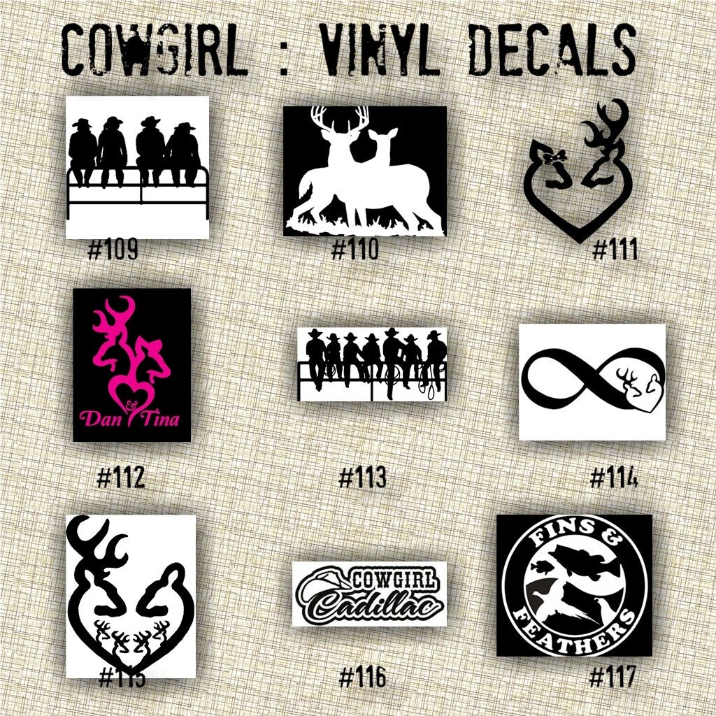 COWGIRL vinyl decals 109117 personalizable by CreativeStudio805