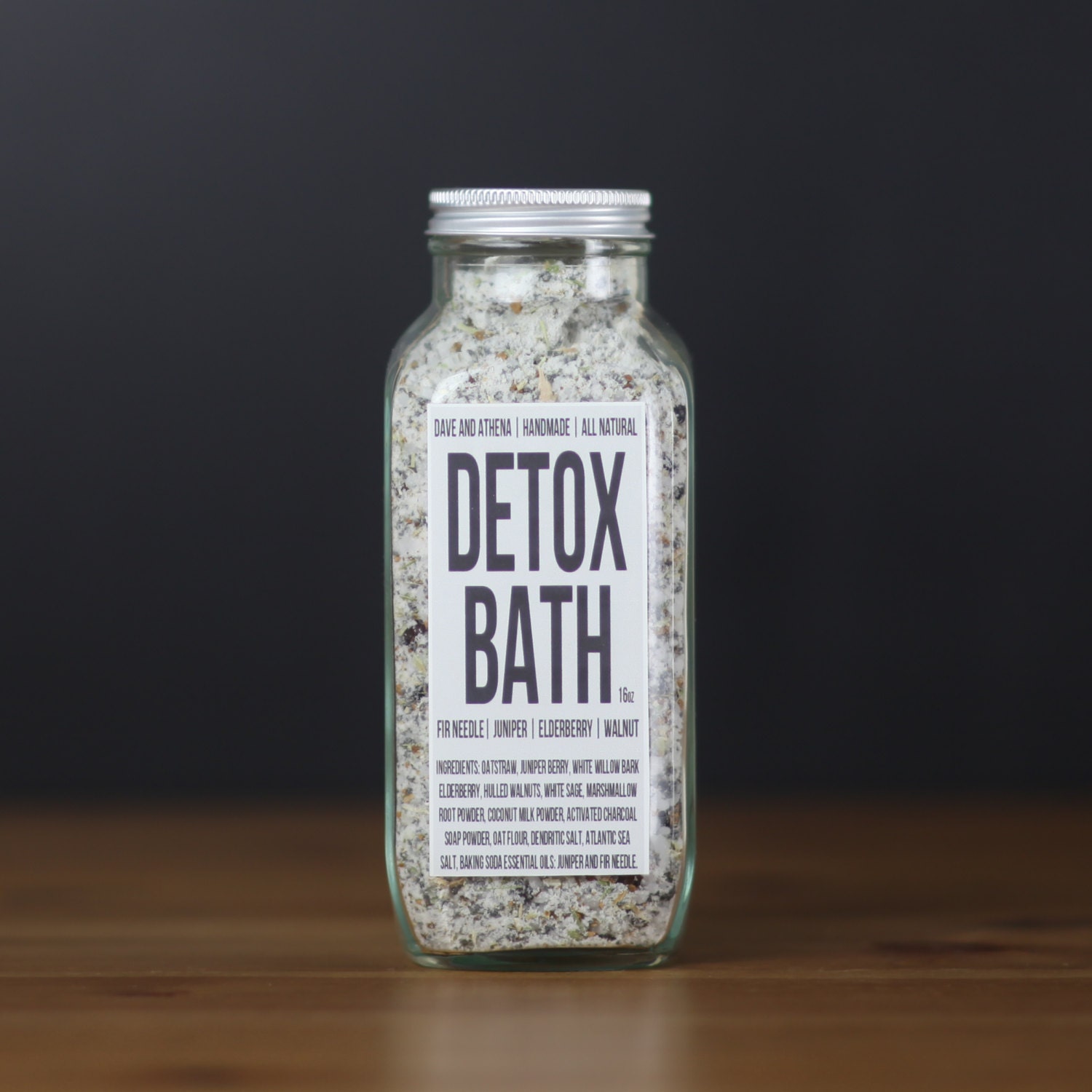 Detox Bath Salts Charcoal Bath Salts Coconut Milk by DaveandAthena