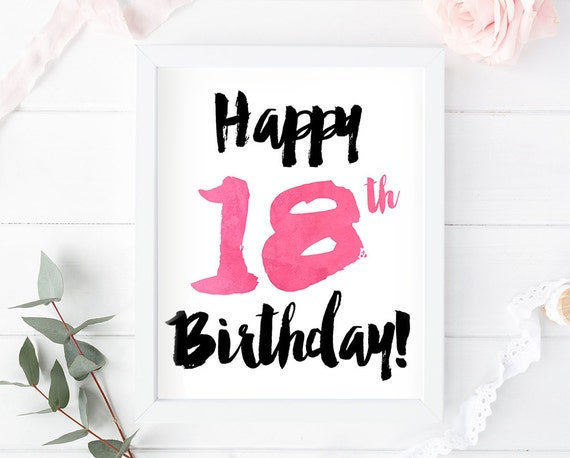 Printable 18th Birthday Cards Free