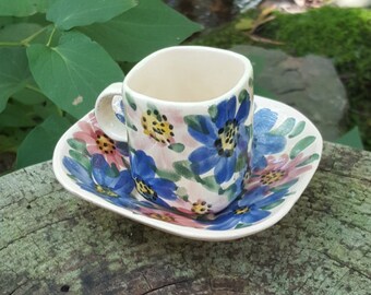 Mexican Pottery Cup Saucer