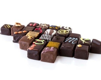Fine chocolate box, 6 per box, fine chocolate bites, fine chocolate, dark chocolate, milk chocolate, fine dark chocolate, chocolat