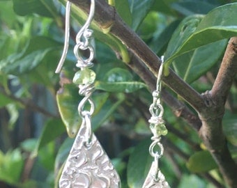 Silver and Peridot Earrings