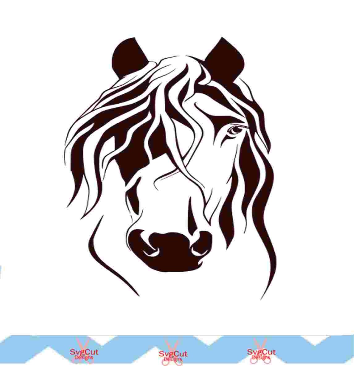 Horse Svg Cuttable Design in SVG Dxf Png and Eps. Cricut and
