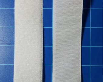 Super Strong Hook & Loop, 1 1/2" Black or White, Wide Velcro, Sew On Velcro, Cloth Diaper Velcro, Doll Clothes, 1/4 yard to Multiple Yards