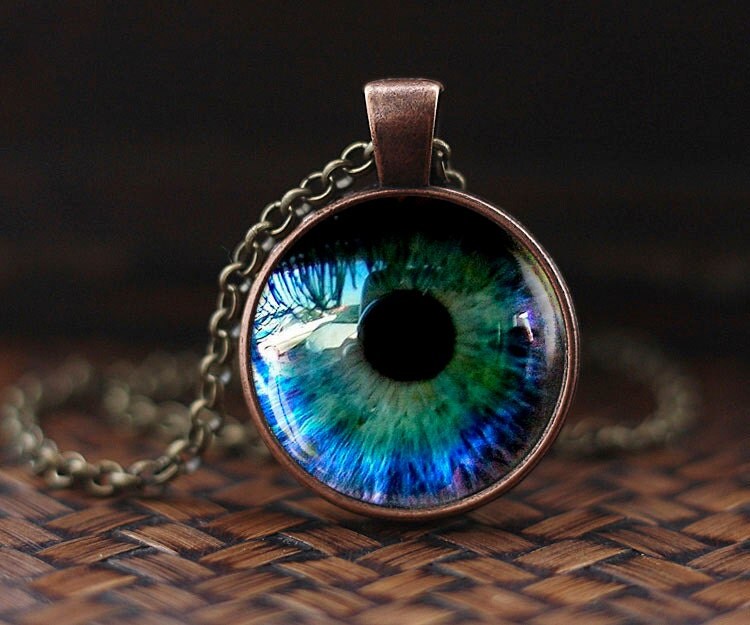 Eye Necklace Eye Jewelry Glass Pendant Realistic Human