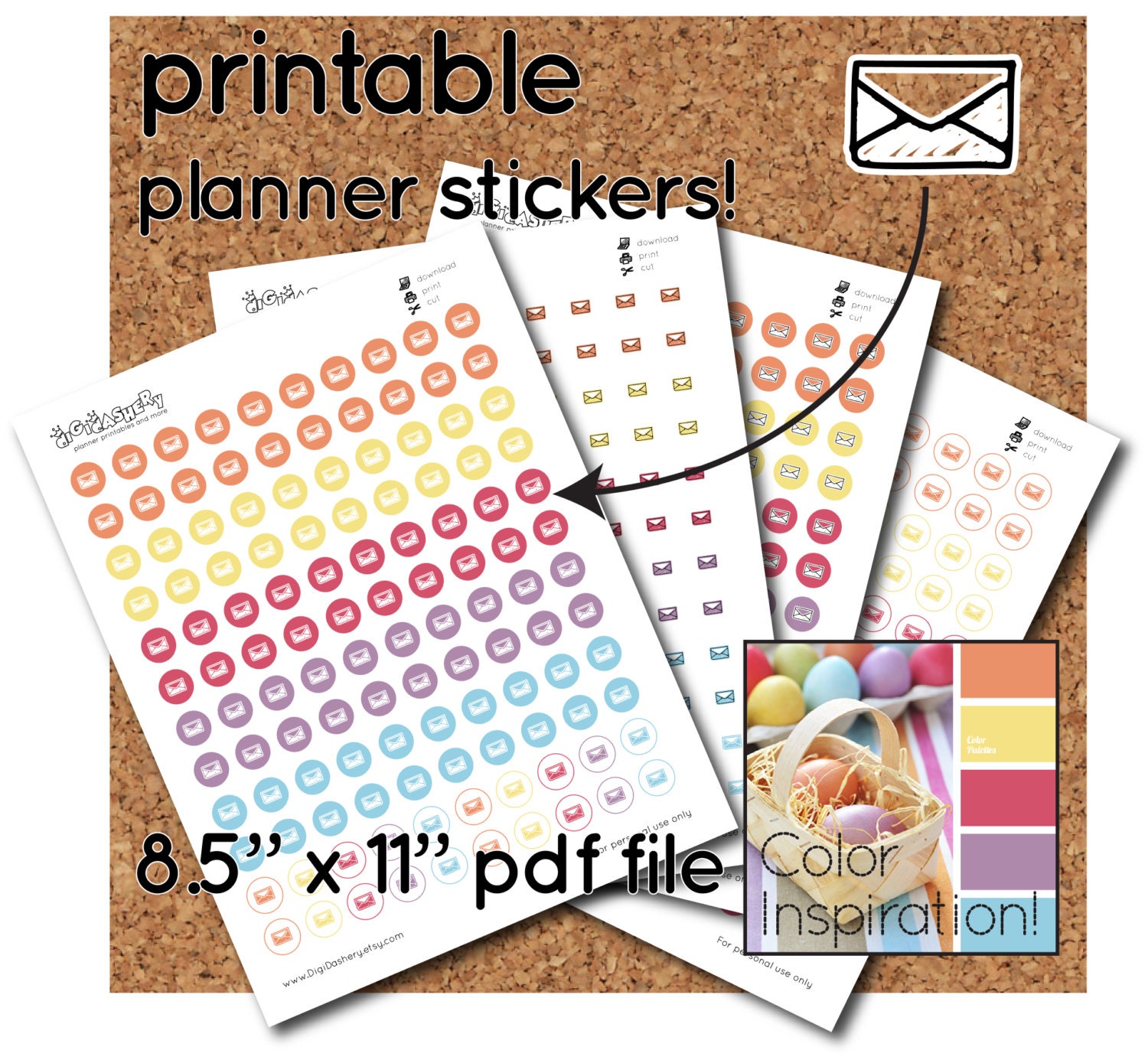 Printable Envelope Stickers half-inch round 120 per sheet
