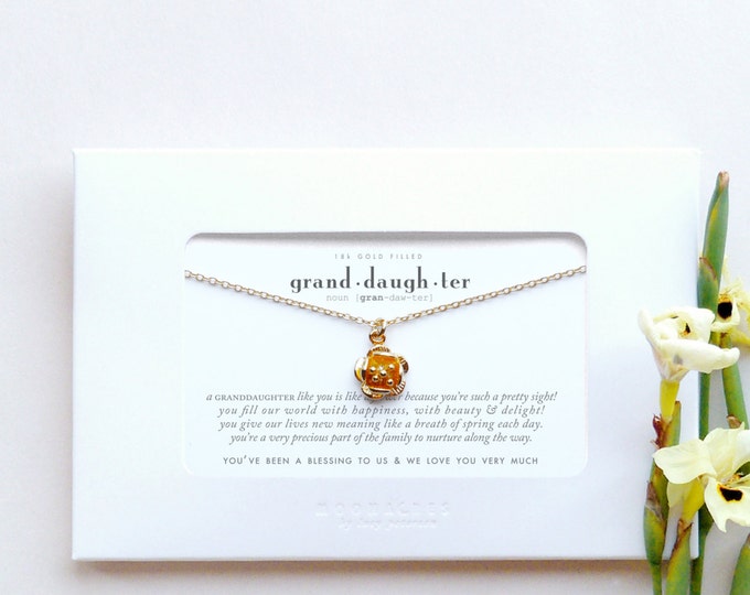 Granddaughter | From Grandparents to Grand Daughter | Birthday Graduation Christmas Confirmation Miss You Gift Poem Message Card Jewelry
