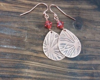 Etched Copper, Butterfly Wings, Metalwork Earrings, Butterfly Jewelry, Butterfly Necklace, Copper Jewelry, Spring Jewelry, Copper Earrings