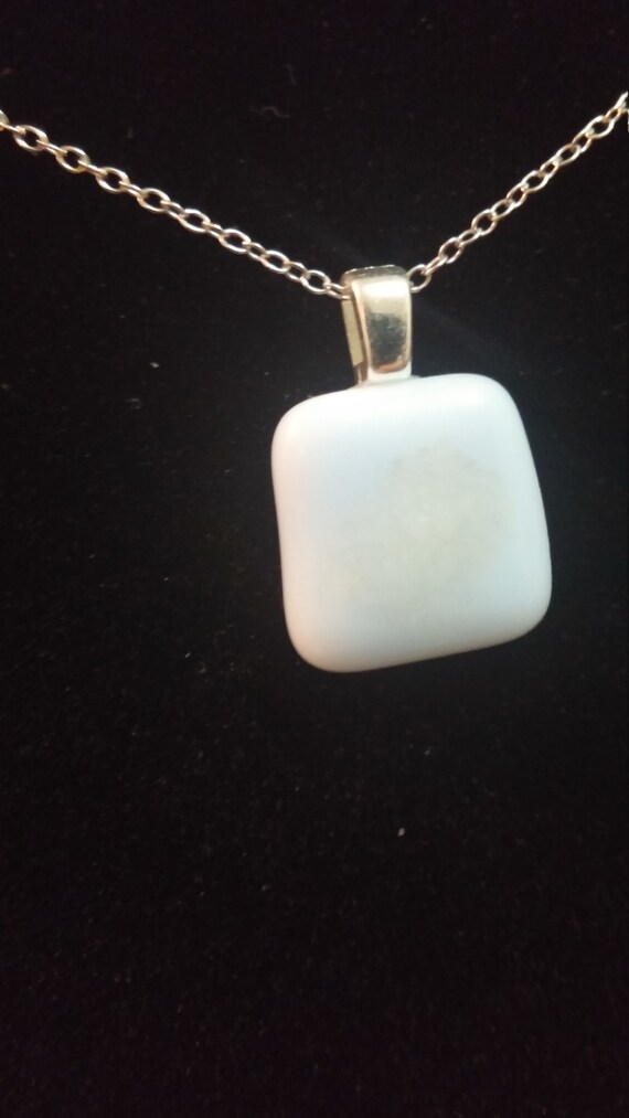 Light Square Glass Pendant by MotherGlass on Etsy