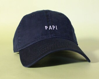 NEW Papi Baseball Hat Dad Hat Low Profile White Pink Black Casquette Embroidered Unisex Adjustable Strap Back Baseball Cap