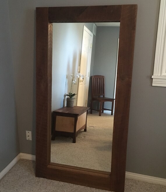 Rustic Floor Mirror Reclaimed Wood Mirror Full Length