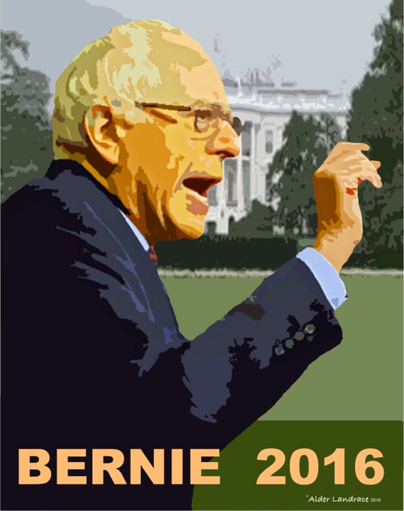 BERNIE SANDERS Original Art Print Poster by AlderLandraceArts