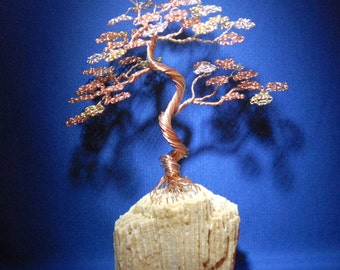 Bonsai Wire Tree Sculpture in an Upright Informal style