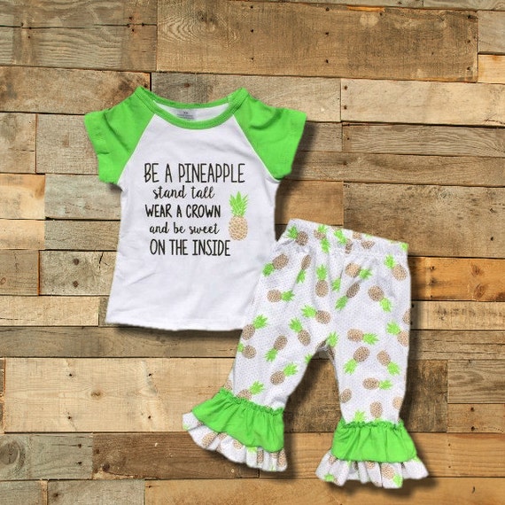 Baby Girl Outfit Be A Pineapple School by MoxieGirlBoutique