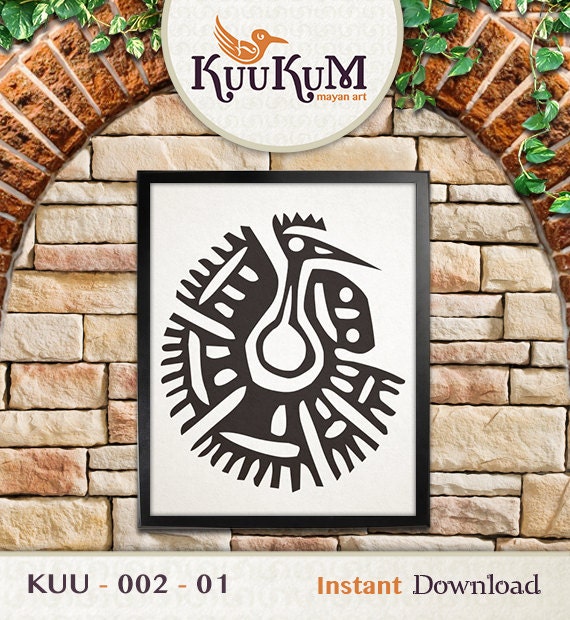 Kuukum Mayan Wall Art Instant Download by KuukumTribalArt on Etsy