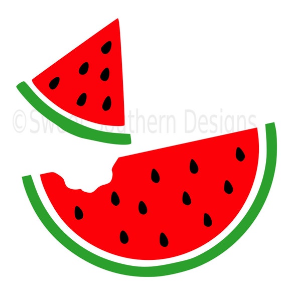 Watermelon slice summer SVG instant download design for cricut