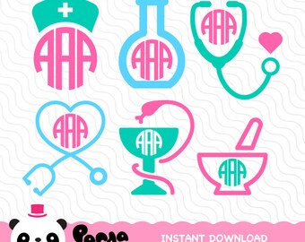 Medical monogram svg | Etsy