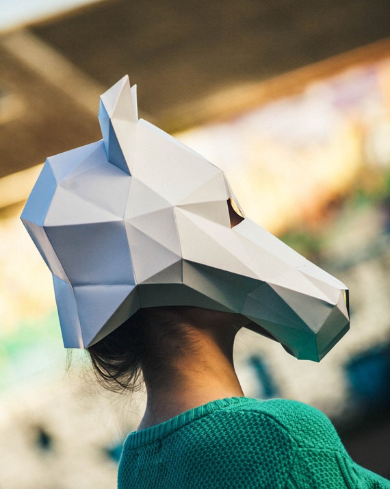 Paper Horse Mask Papercraft Template Printable Mask DIY